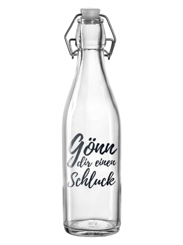 Montana Bügelflasche "Gönn Dir..." in Transparent/ Schwarz - 500 ml