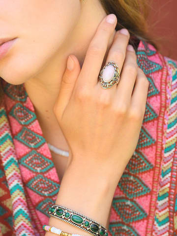 AMAZONIA Silber-Ring "Ehécatl" mit Edelstein