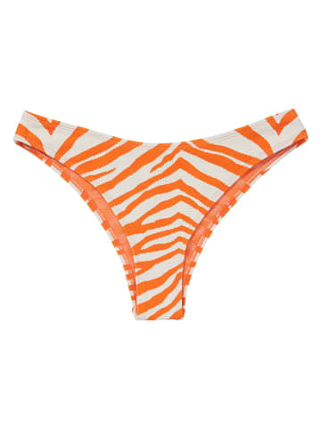 Becksöndergaard Bikini-Hose in Orange/ Weiß