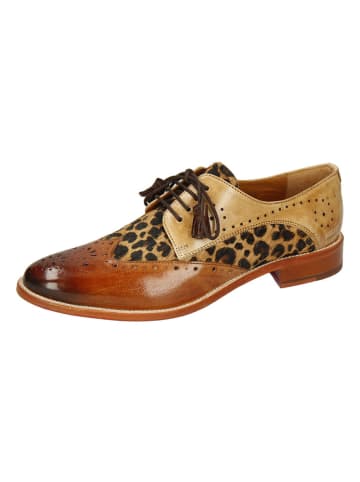 MELVIN & HAMILTON Leren veterschoenen "Betty 3" lichtbruin/beige