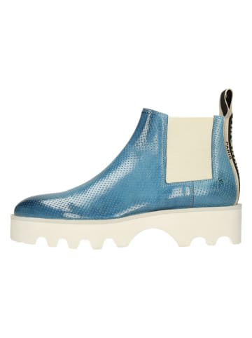 MELVIN & HAMILTON Leder-Chelsea-Boots "Sally 175" in Blau/ Creme