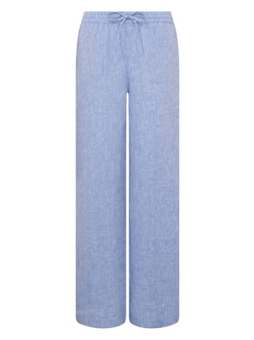 Seidensticker Lniane spodnie w kolorze błękitnym