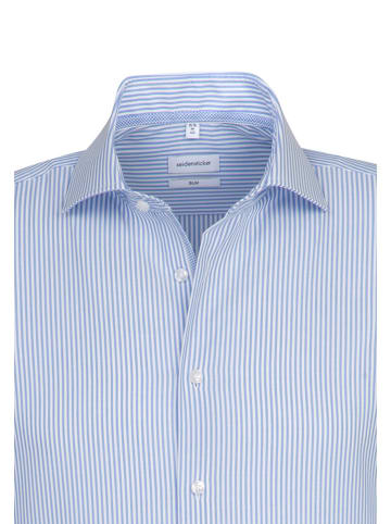 Seidensticker Hemd - Slim fit - in Hellblau/ Weiß