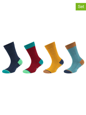 s.Oliver 4er-Set: Socken in Gelb/ Blau