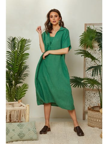 Lin Passion Linnen jurk groen