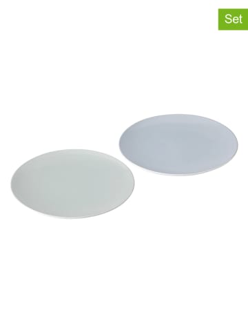 Stelton 2er-Set: Teller "Emma" in Blau/ Grün - Ø 18 cm