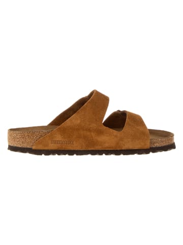 Birkenstock Leren slippers "Arizona" lichtbruin