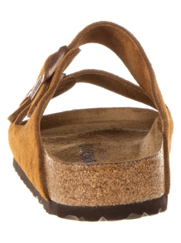 Birkenstock Leren slippers "Arizona" lichtbruin