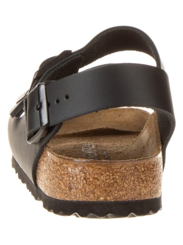 Birkenstock Leren sandalen "Milano" zwart - wijdte S