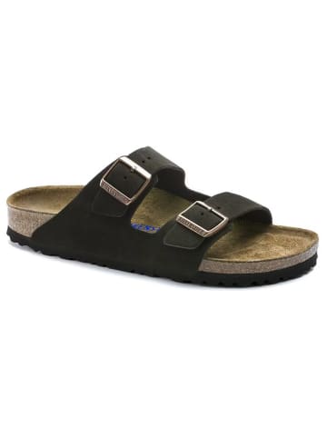 Birkenstock Leren slippers "Arizona" bruin