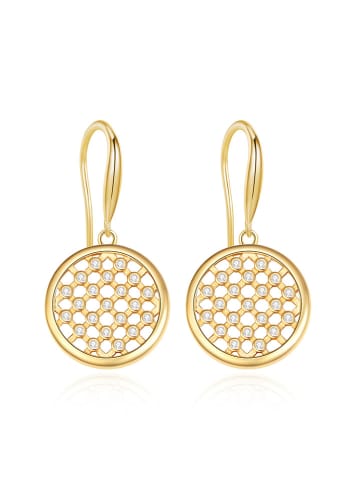 METROPOLITAN Vergold. Ohrhänger mit Swarovski Kristallen