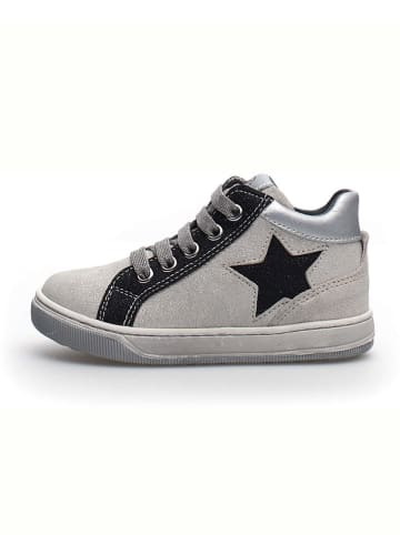 Naturino Leren sneakers "Clay Star" zilverkleurig