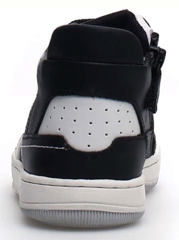 Naturino Leder-Sneakers "Finnix" in Schwarz/ Weiß