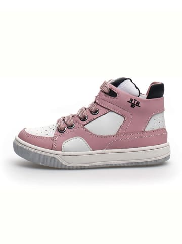 Naturino Leder-Sneakers "Finnix" in Rosa/ Weiß