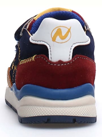 Naturino Skórzane sneakersy "Playay" w kolorze granatowo-jasnobrązowym