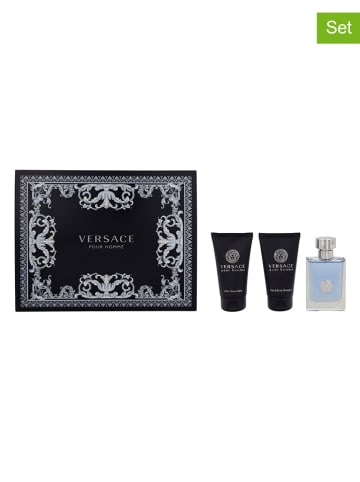 Versace 3tlg. Set: "Homme" - EdT, Duschgel und Aftershave-Lotion