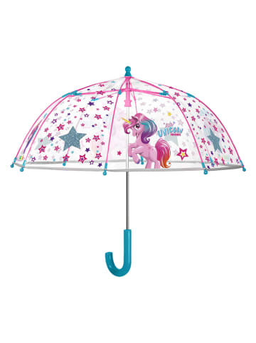 EINHORN von p:os Paraplu "Cool Kids" transparant/lichtroze - Ø 42 cm
