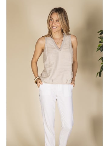 Captain Tortue Leinen-Top in Beige
