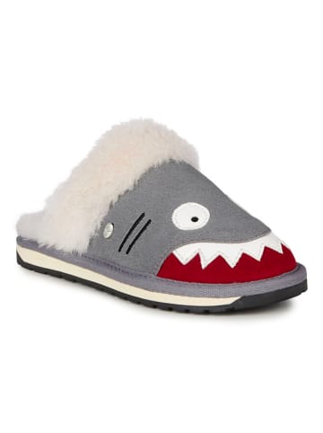 EMU Leren pantoffels "Shark Slipper" grijs