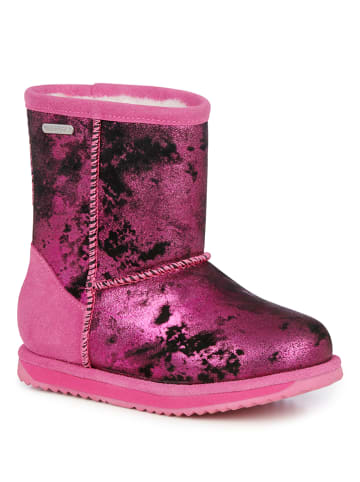 EMU Leder-Winterboots "Brumby Spray" in Pink