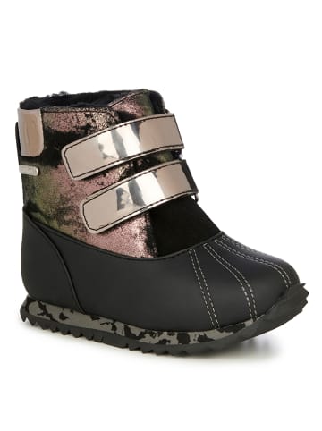 EMU Leder-Winterboots "Lockyer" in Schwarz/ Gold