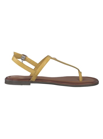 S. Oliver Leren teensandalen geel