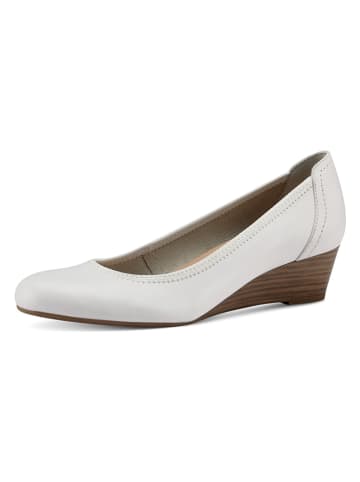 Tamaris Leren sleehakpumps wit
