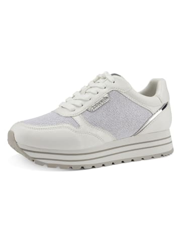 Tamaris Sneakers zilverkleurig/wit