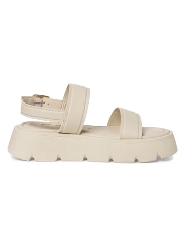 Tamaris Leder-Sandalen in Beige