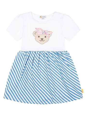 Steiff Jurk blauw/wit