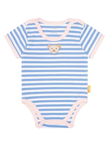 Steiff Romper blauw/wit