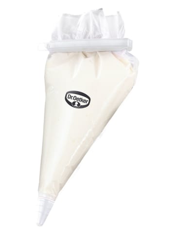 Dr. Oetker 2-delige set: wegwerpspuitzakken wit/transparant