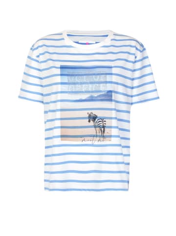LIEBLINGSSTÜCK Shirt "Corinne" in Hellblau/ Weiß