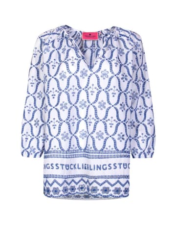 LIEBLINGSSTÜCK Bluse "Flonia" in Weiß/ Blau