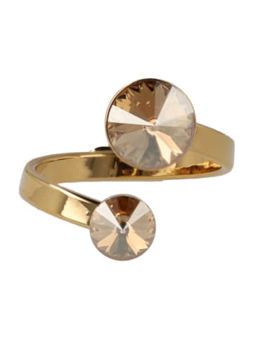 Otazu Vergulde ring met Swarovski kristallen