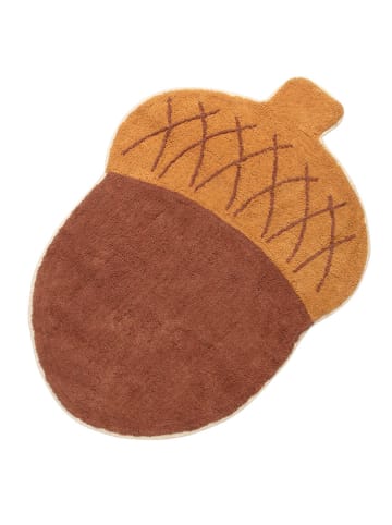 Sebra Baumwoll-Teppich in Hellbraun - (L)116 x (B)81 cm