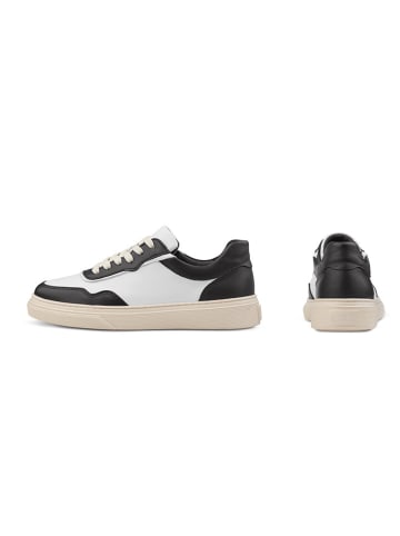 LaShoe Skórzane sneakersy w kolorze biało-czarnym