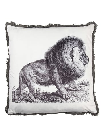 Clayre & Eef Kussen wit/zwart - (L)45 x (B)45 cm