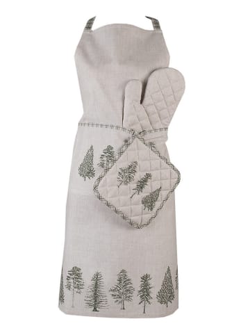 Clayre & Eef Schürze in Beige - (L)70 x (B)85 cm