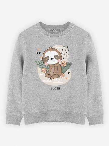 WOOOP Sweatshirt "Jungle Sloth" grijs