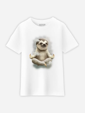 WOOOP Koszulka "Sloth Meditate" w kolorze białym