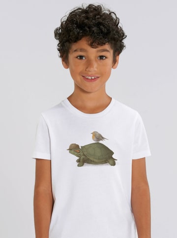 WOOOP Koszulka "Turtle And Bird" w kolorze białym