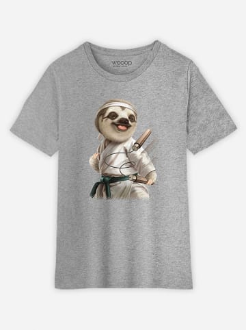 WOOOP Shirt "Karate Sloth" in Grau