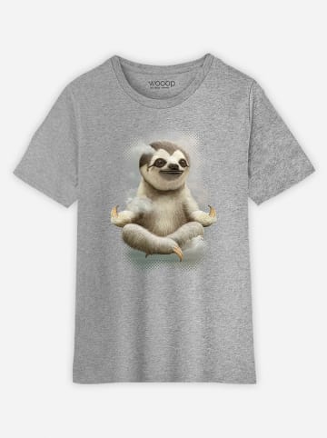 WOOOP Koszulka "Sloth Meditate" w kolorze szarym