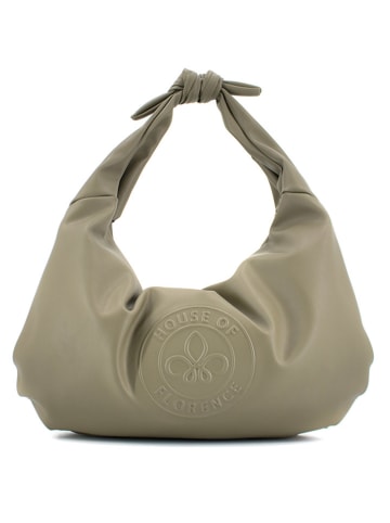 HOUSE OF FLORENCE Leder-Schultertasche "Penelope" in Grün - (B)31 x (H)25 x (T)10 cm