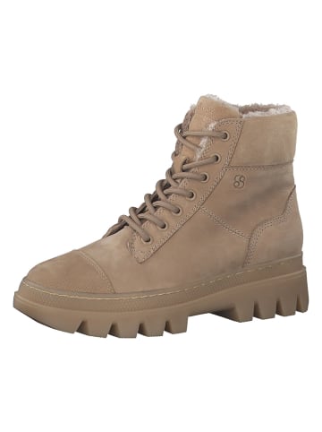 s.Oliver Leder-Boots in Beige