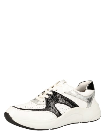 Caprice Leren sneakers wit/zwart