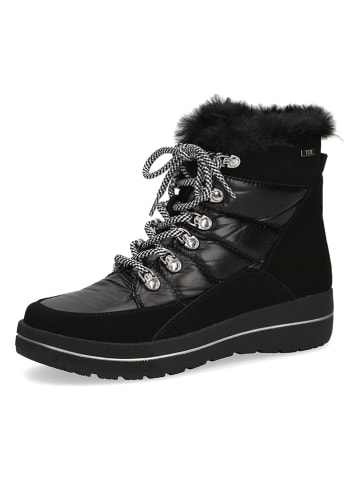 Caprice Leder-Winterboots in Schwarz