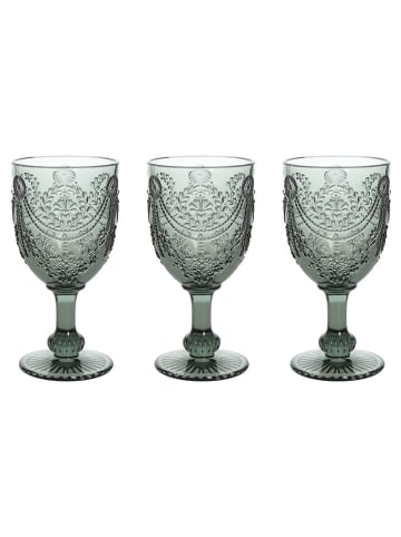 Tognana 3er-Set: Stielgläser ''Savoia'' in Grau - 320 ml