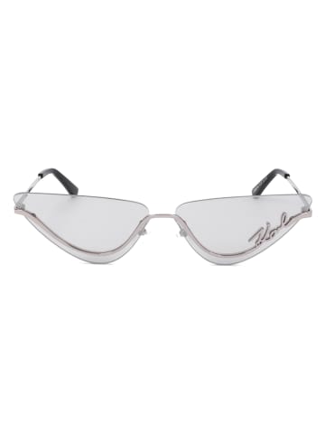 Karl Lagerfeld Damskie okulary przeciwsłoneczne w kolorze srebrno-szarym